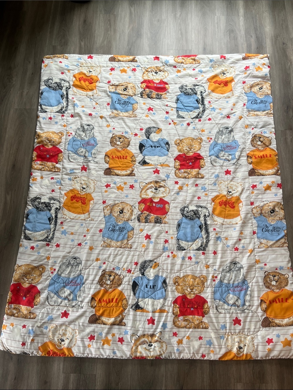 Vintage 1980 Shirt Tales Hallmark Comforter
